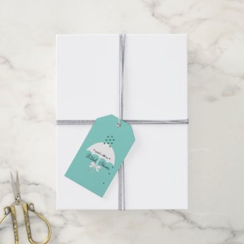 Sprinkle Love Teal Blue Bridal Sprinkle Shower Gift Tags by Ohhhhilovethat at Zazzle