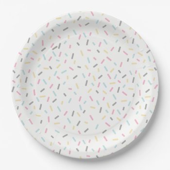 Sprinkle Party Plates (white) by ThePaperAffair at Zazzle