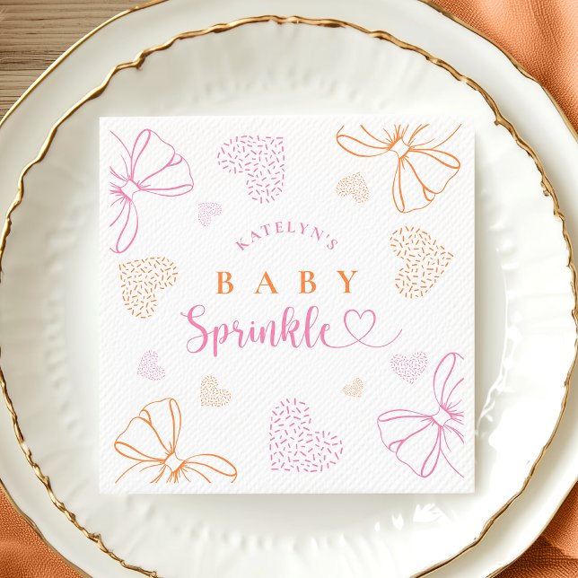 Sprinkle Ribbon Baby Shower Napkins (Creator Uploaded)