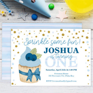 Sprinkle Some Fun 1st Birthday Invitation