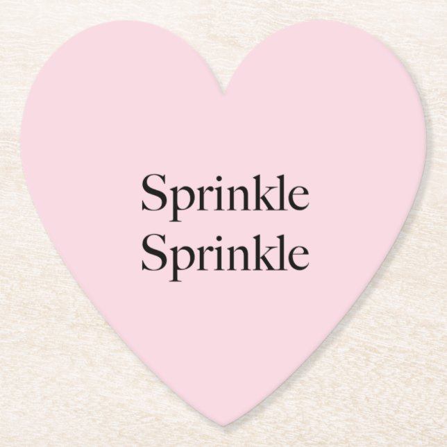 Sprinkle Sprinkle Paper Coaster (Front)