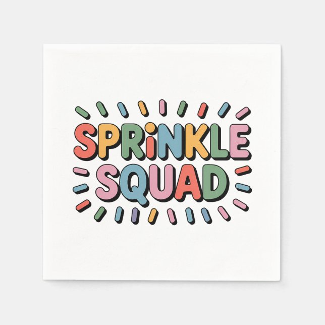 Sprinkle Squad | Baby Sprinkle Napkins (Front)