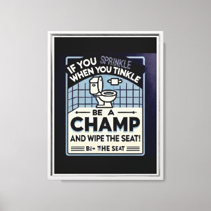    Sprinkle Sweetie  Restroom Reminder Wood Canvas Print