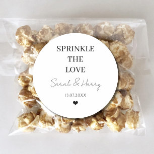 Sprinkle The Love Personalised Wedding Confetti Classic Round Sticker
