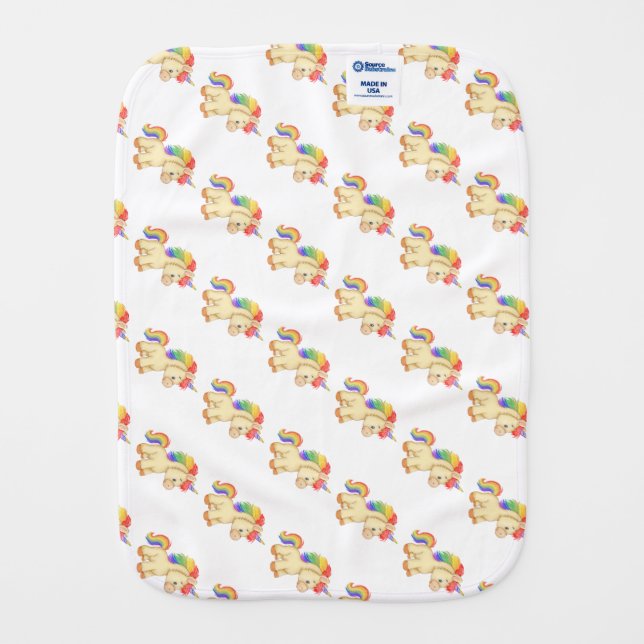 Sprinkle the World with Magic Baby Burp Cloth (Back)