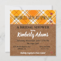 Sprinkle With Autumn Love Party Bridal Shower Invitation