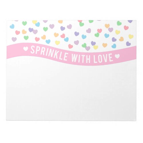 Sprinkle with Love Colourful Hearts Notepad