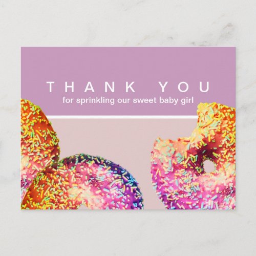 Sprinkle Your Baby Baby Shower Thank You Postcard