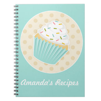 Sprinkled Cupcake Recipe Notebook