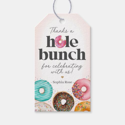 Sprinkled Donut Baby Shower Birthday Party Favor Gift Tags