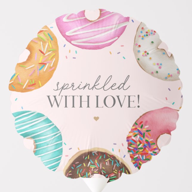 Sprinkled Donut Baby Sprinkle Party Decor Balloon (Front)