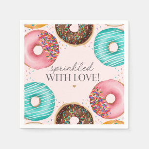 Sprinkled Donut Baby Sprinkle Party Table Decor Napkins