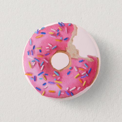 Sprinkled Donut Birthday Party Baby Shower Favors Button