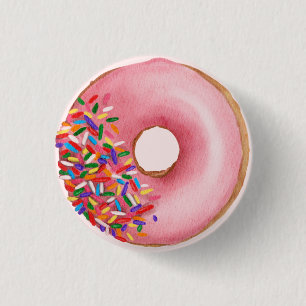 Sprinkled Donut Birthday Party Baby Shower Favors Button