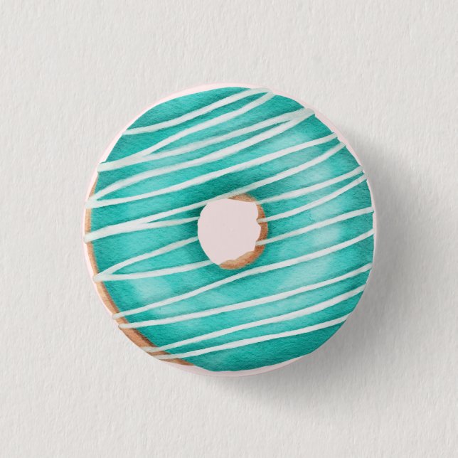 Sprinkled Donut Birthday Party Baby Shower Favors Button (Front)