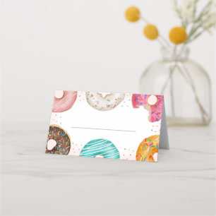 Sprinkled Donut Place Card Birthday or Baby Shower