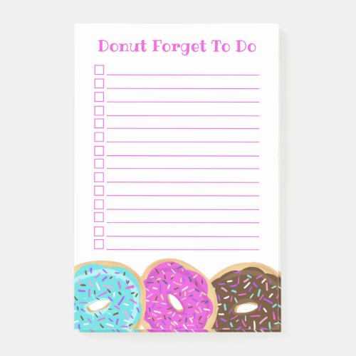Sprinkled Donuts Donut Forget To Do List Check Box Post_it Notes