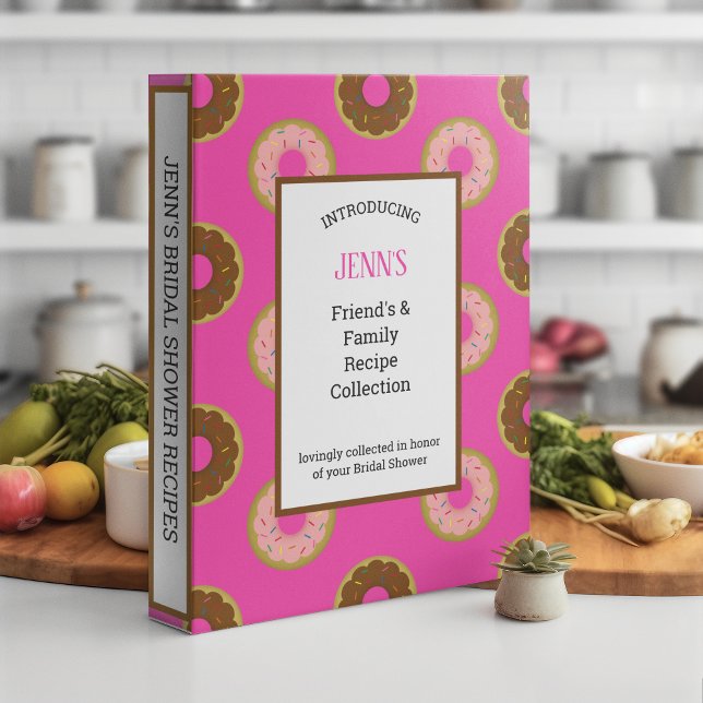 Sprinkled Donuts Pink Special Occasion Recipe Mini Binder (Creator Uploaded)