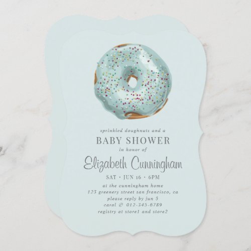 Sprinkled Doughnuts and a Baby Shower Invitation