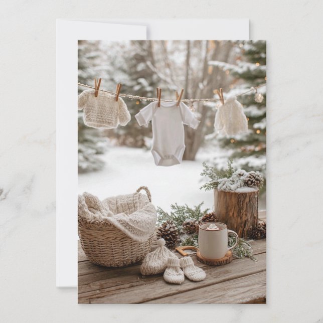 Sprinkled in Snow |  Warm Cocoa  Invitation (Front)