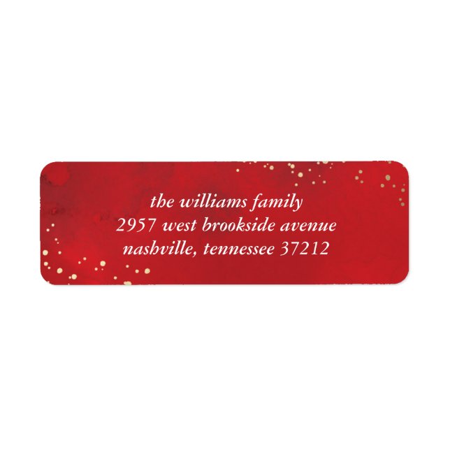 Sprinkled Joy Faux Foil Christmas Holiday Label (Front)