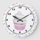 Sprinkled Sweet Treat Cupcake Wall Clock at Zazzle