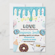Sprinkled with Love Baby Shower Invitation | Donut