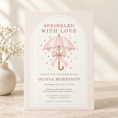 Sprinkled with Love Cute baby shower invitation
