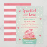 Sprinkled With Love Cupcake Baby Sprinkle Shower Invitation