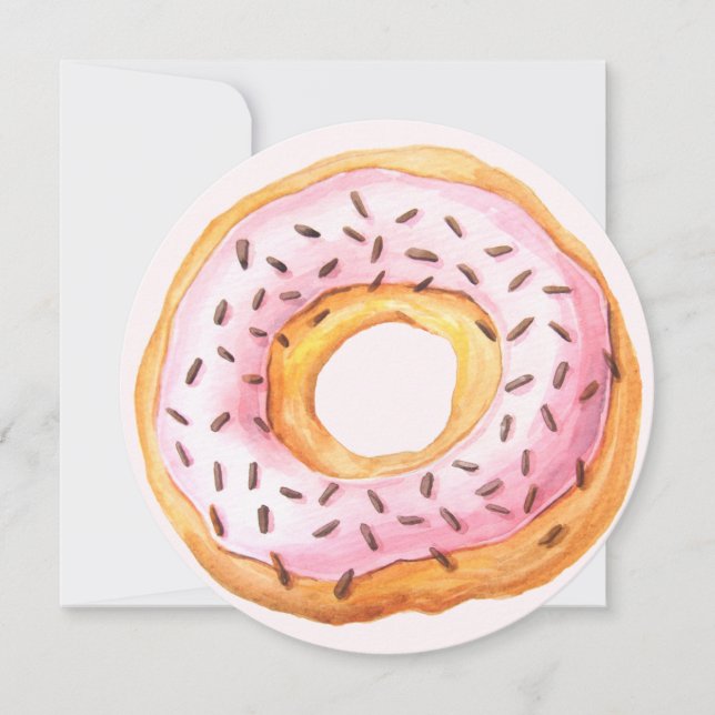 Sprinkled with love donut baby shower announcement (Front)
