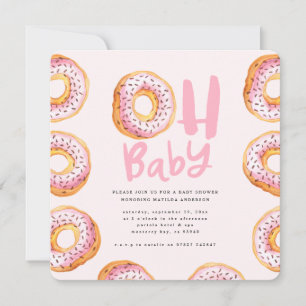 Sprinkled with love donut baby shower announcement