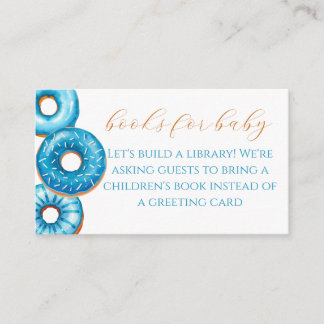 Sprinkled with Love Donut Baby Shower Book Drive Enclosure Card