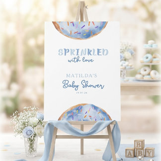 Sprinkled with love donut baby shower foam board