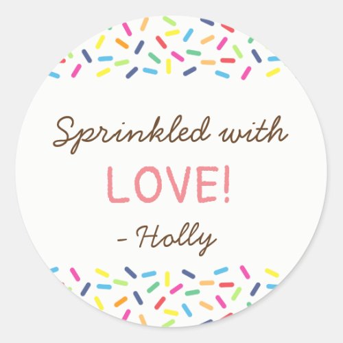 Sprinkled with Love Tags Thank You Stickers