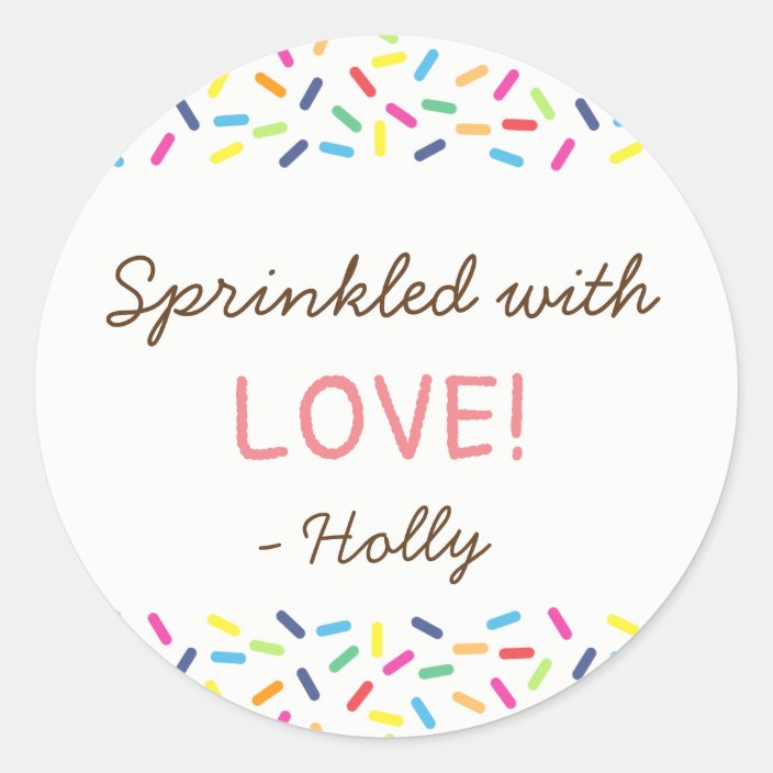 Sprinkled With Love s Thank You Stickers Zazzle Com