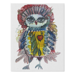 Sprinklepop Woot Owl Faux Canvas Print
