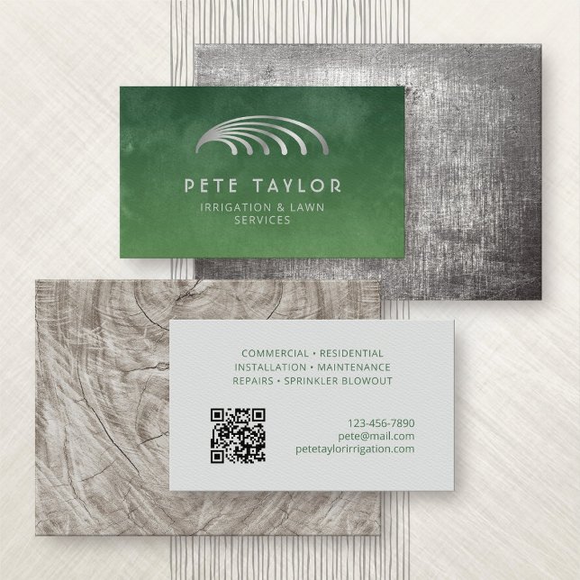 Sprinkler Irrigation Lawn Business Card (Creator Uploaded)