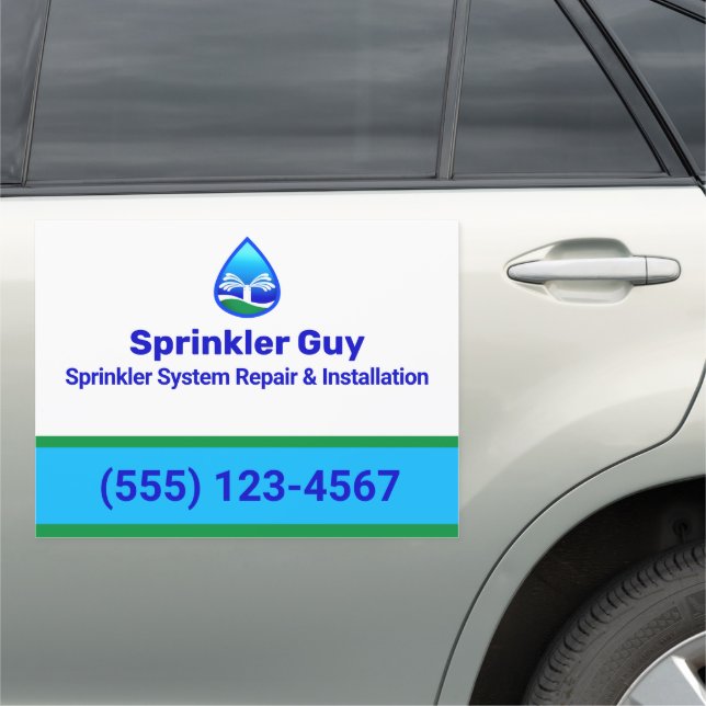 Sprinkler / Irrigation Repair and Installation Car Magnet (In Situ)
