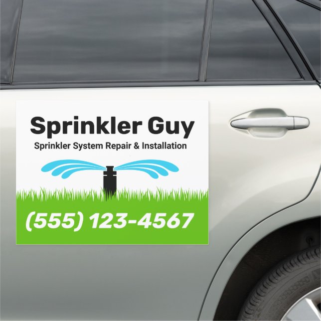 Sprinkler Repair and Installation Car Magnet (In Situ)