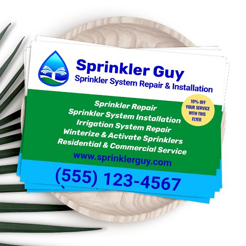 Sprinkler Repair and Installation Flyer