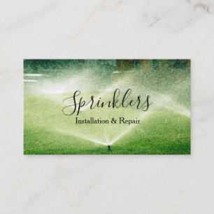 Sprinkler System Installation and Repair Business Card