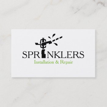 Sprinkler System Installation And Repair Business Card by ArtisticEye at Zazzle