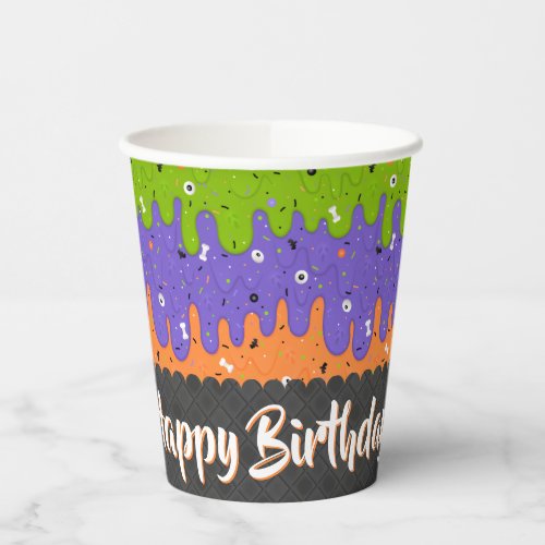 Sprinkles and Halloween Ice Cream Birthday Paper Cups