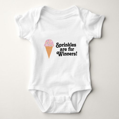 Sprinkles are for winners champ baby bodysuit