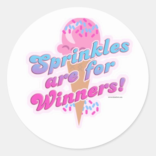 Sprinkles are for Winners Classic Round Sticker