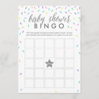 Sprinkles Baby Shower Bingo Game Card