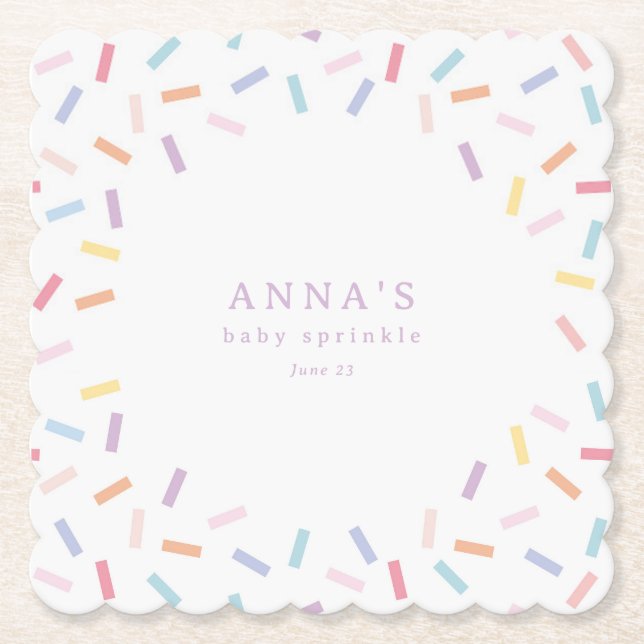 Sprinkles Baby Sprinkle Paper Coaster (Front)