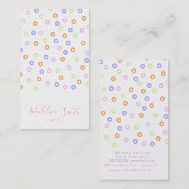 Sprinkles Bakery Donuts Business Card (Front/Back)