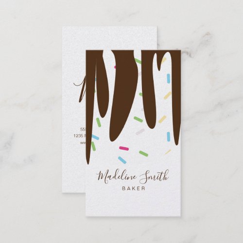 Sprinkles Bakery Ice Cream Frosting Dripping Business Card