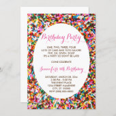 Sprinkles Birthday Party Invitation (Front/Back)